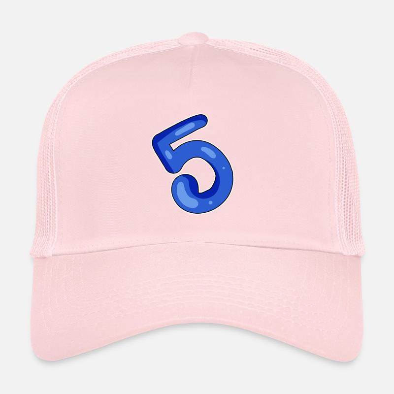 5 Blau Trucker Cap
