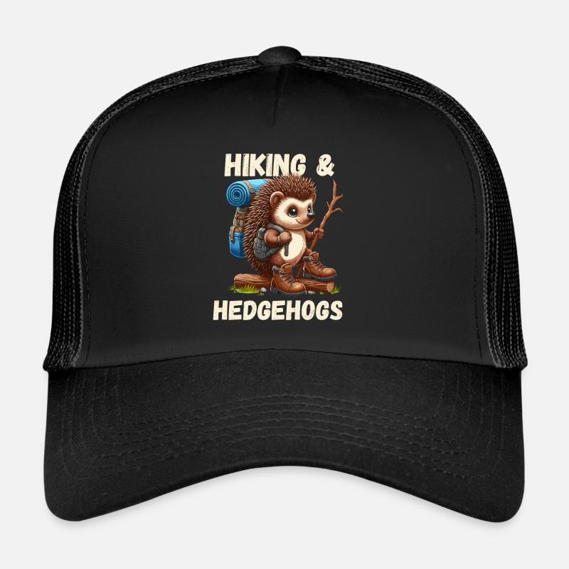 Hérisson, Randonnée, Randonnée, Sac à dos, Mignon, Nature Casquette trucker 