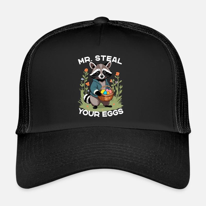 Lustiger Eier Dieb Waschbär Osterhasen Design Trucker Cap