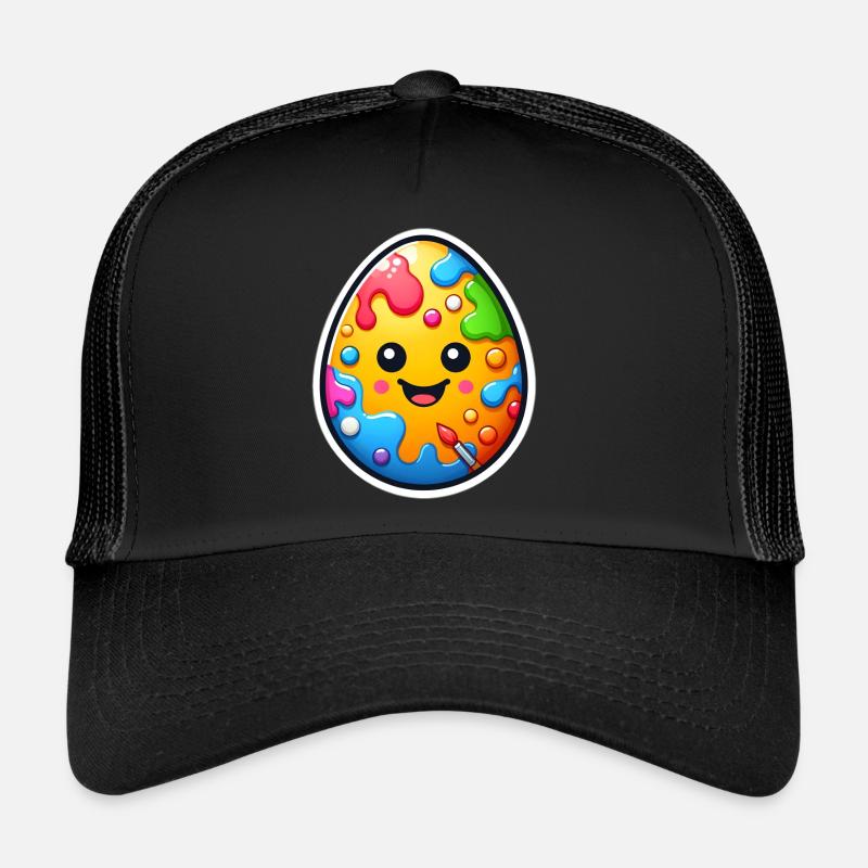 Œuf de Pâques - Casquette trucker  - noir/noir