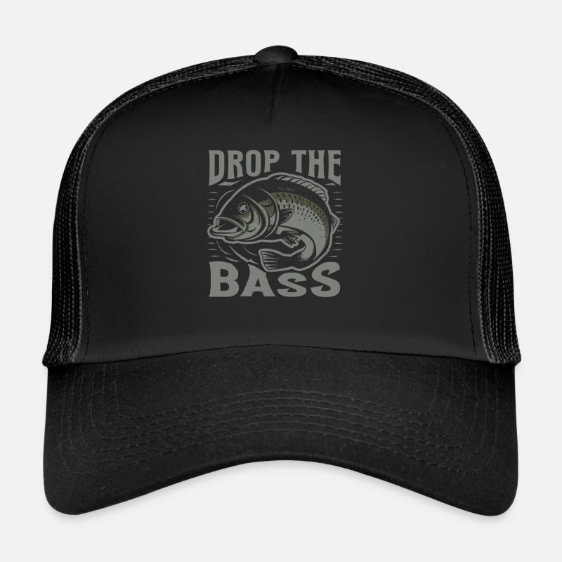 Drop The Bass Dynamisches Anglermotiv Trucker Cap
