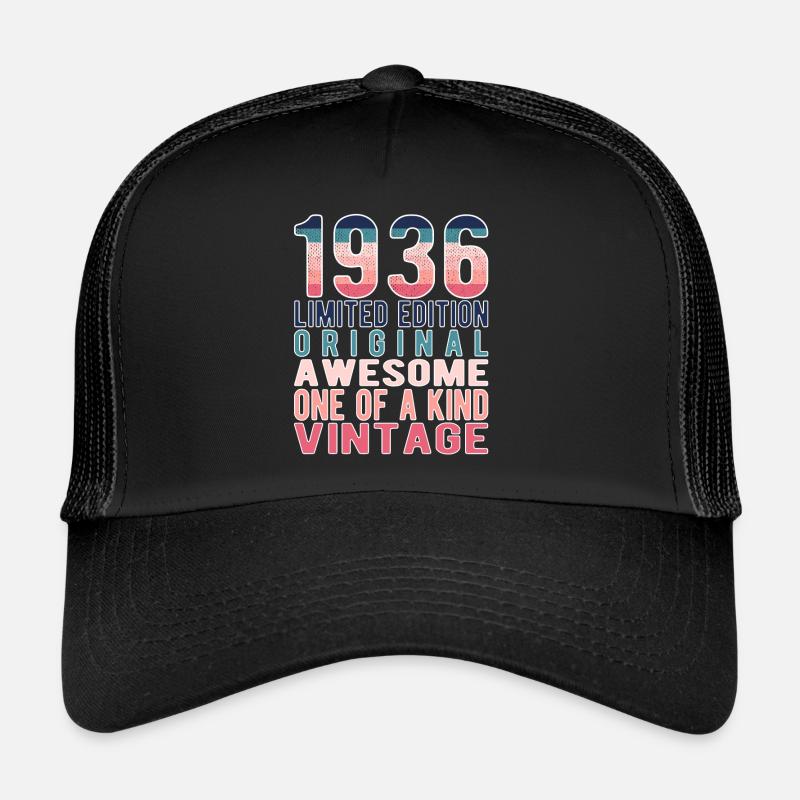 Edition limitée depuis 1936 Anniversaire Millésime 1936 Casquette trucker 