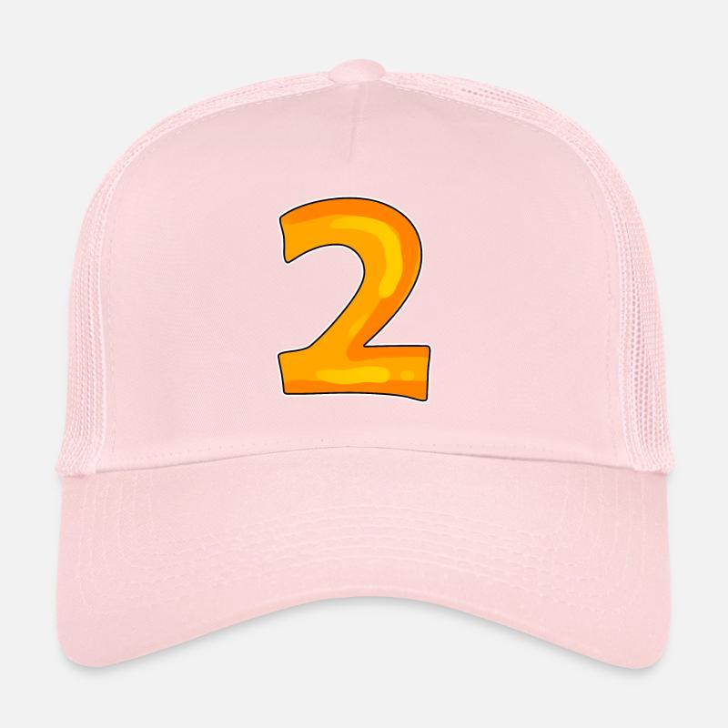 Zwei - 2 - Nummer Zahl Trucker Cap