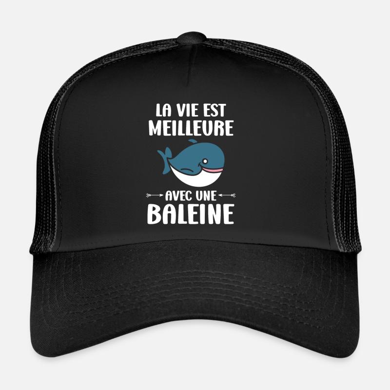 Baleines bleu Amour baleine Casquette trucker 