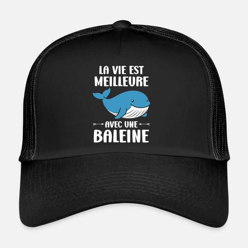 Baleines bleu Amour baleine Casquette trucker 