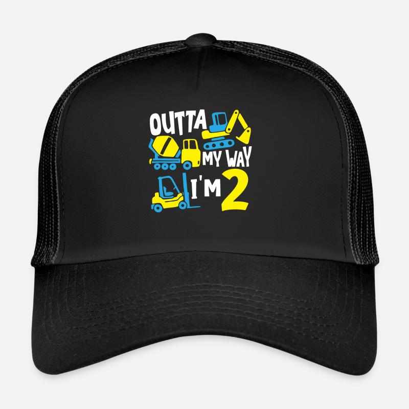 Grue de construction Thème de la construction Anniversaires Casquette trucker 