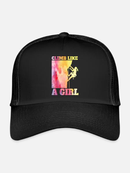 Grimpeur Escalade Montagne - Casquette trucker  - noir/noir - Devant