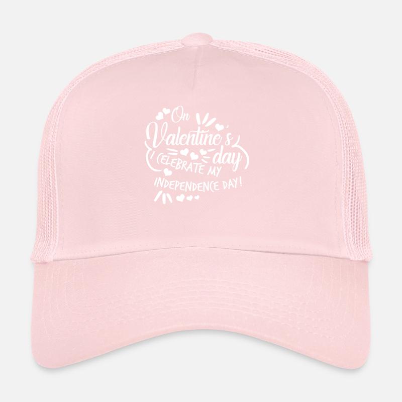 Saint Valentin célibataire indépendant Casquette trucker 