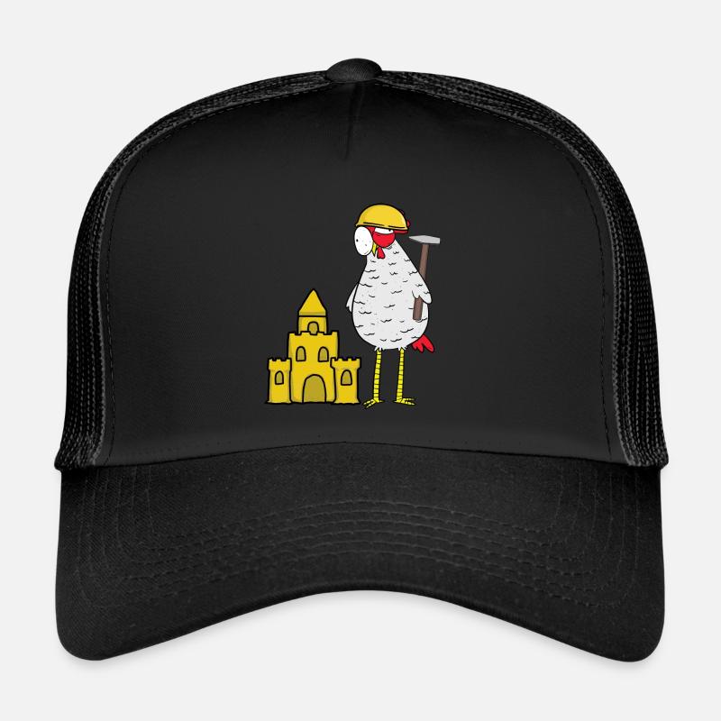 Craftsman Chicken Sandcastle Construction Site Building Builder Trucker Cap