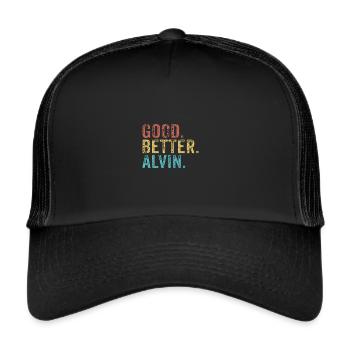 Cool guys are called alvin - Trucker Cap - black/black - Front