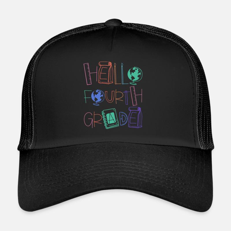 Hallo 4. Klasse Schulsachen Grundschule Schule Trucker Cap