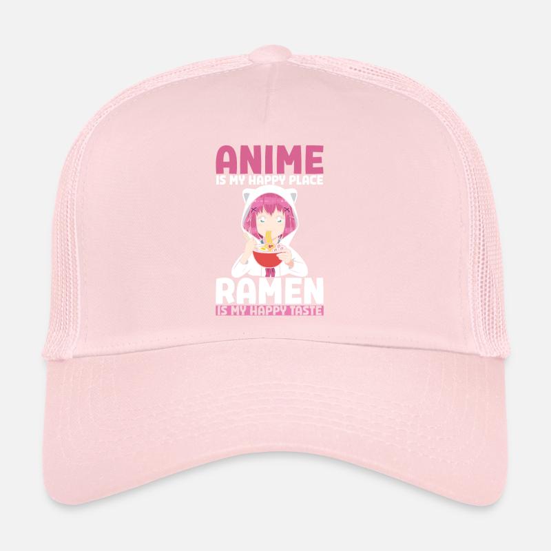 Anime Happy Place Ramen Happy Taste Trucker Cap