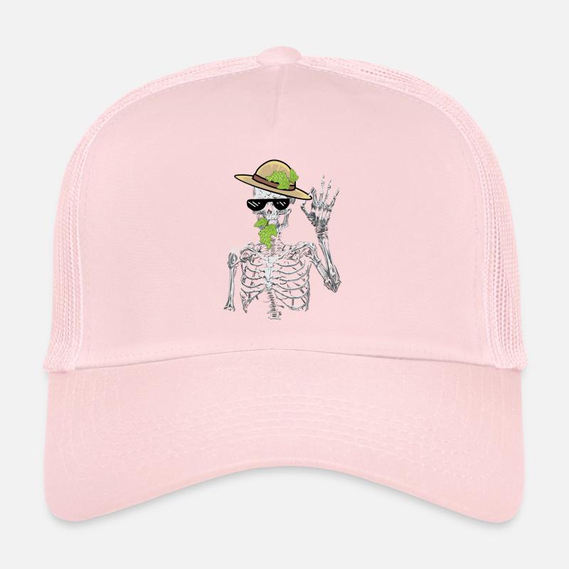 Skeleton Gardener Grapes Gardening Mime Hobby Gardener Trucker Cap