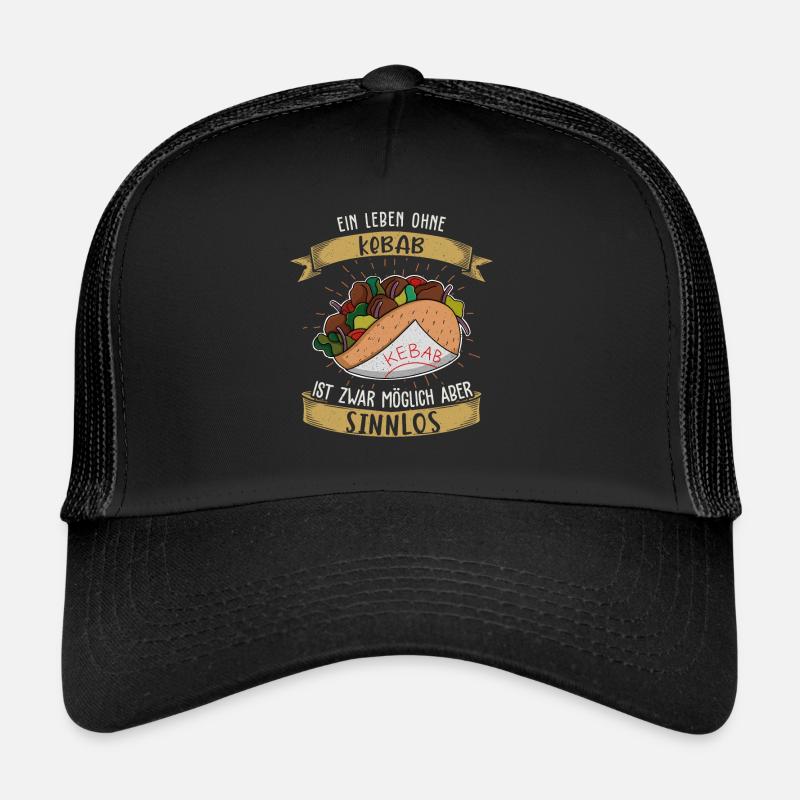 Ein Leben ohne Kebab ist zwar möglich Döner - Trucker Cap - Schwarz/Schwarz