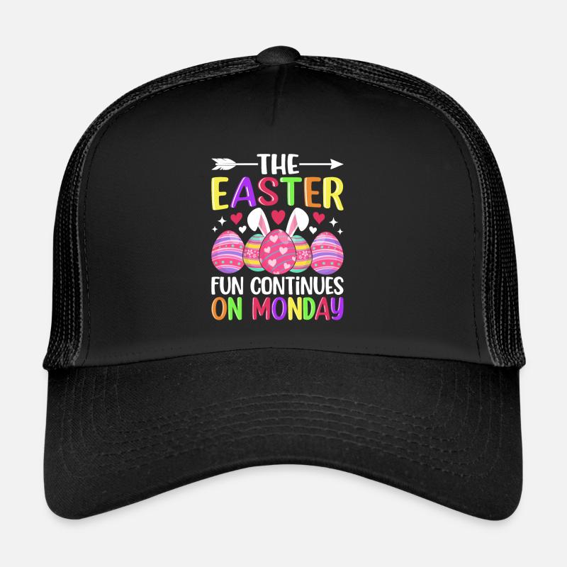 The fun continues Easter Monday Easter time Easter - Trucker Cap - black/black