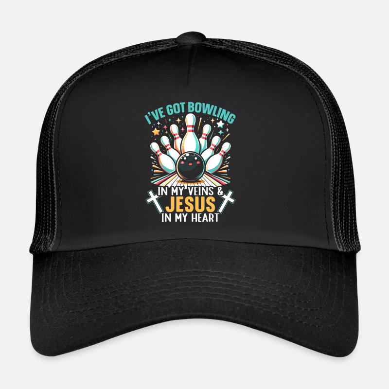 Lustige Bowlingkugel-bowlingbahn-splinte Sport Trucker Cap