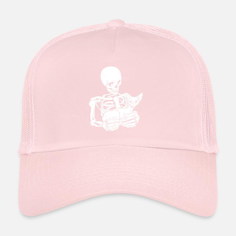 Chat Tenant Squelette Casquette trucker 