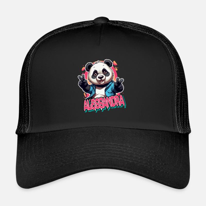 ALESSANDRA - Beau nom de fille avec Cool Panda Casquette trucker 