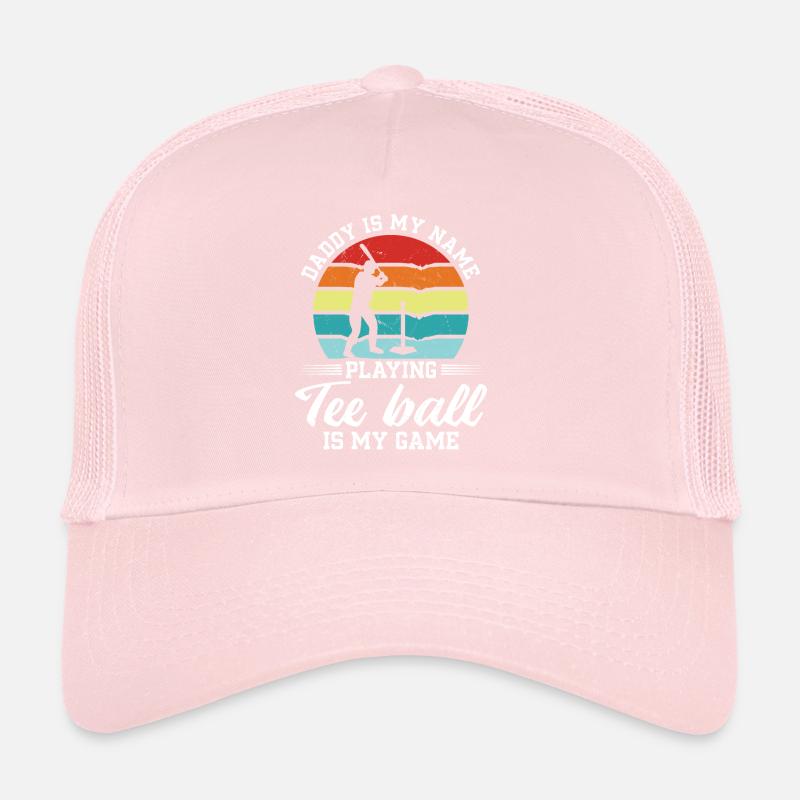 Papa est mon nom en jouant Le tee-ball est mon jeu Casquette trucker 