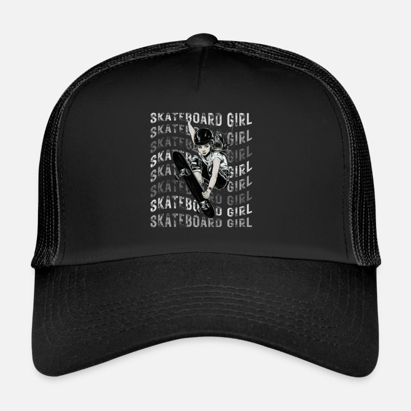 Skateboard Girl Trucker Cap