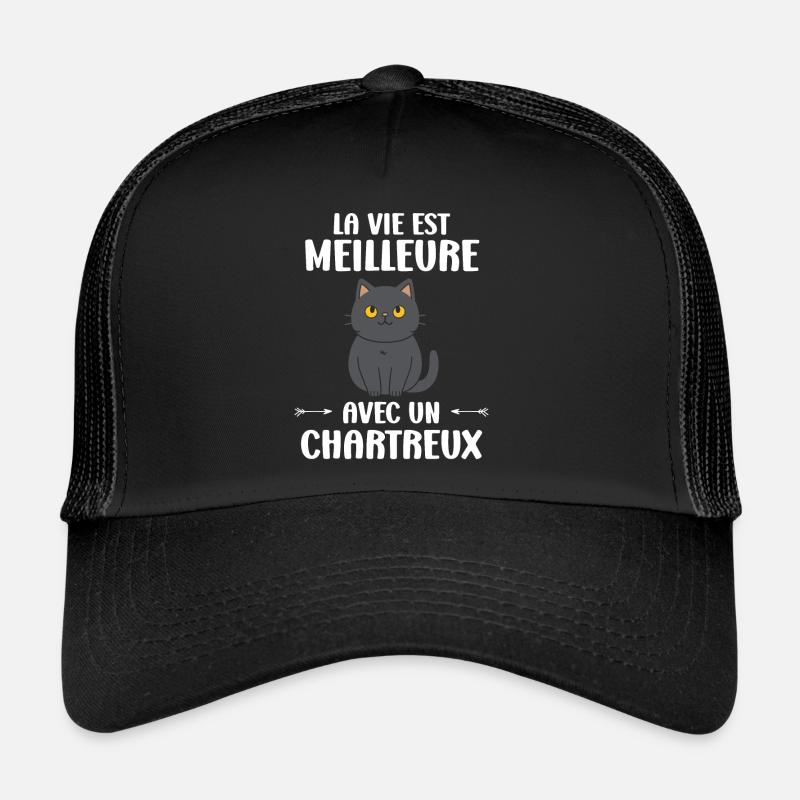 Humour chat chartreux Casquette trucker 