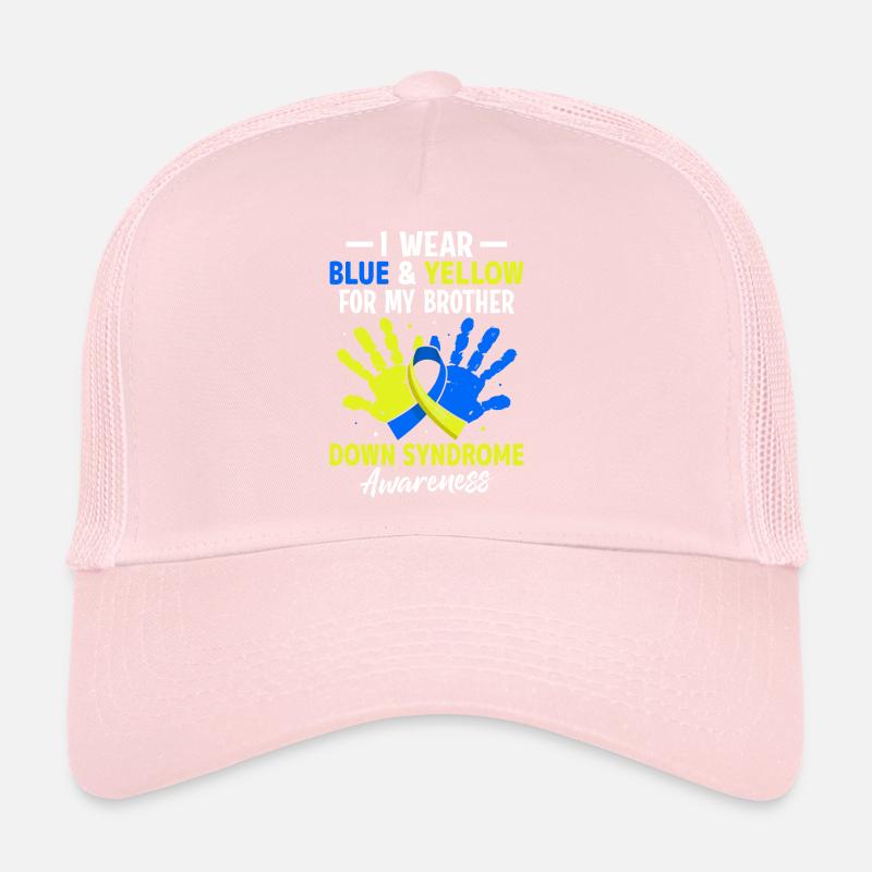 Syndrome de Down Frère Chromosome T21 Bleu et Casquette trucker 