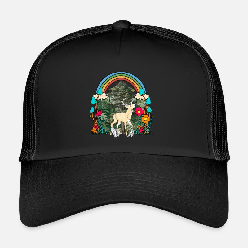 Forest animals, forest dweller, deer, roebuck, roe deer, child Trucker Cap