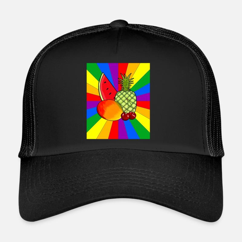 Rainbow Summer Fruits Fruit Vegetarian Trucker Cap