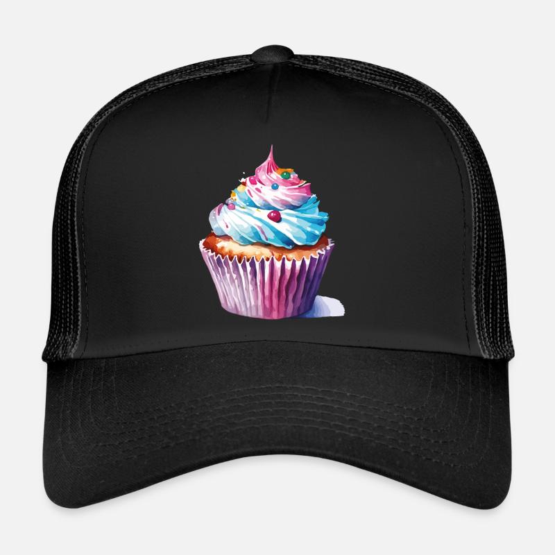 cupcake 2 2 - Trucker Cap - Schwarz/Schwarz