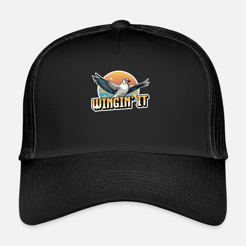 Pigeon voyageur Wingin' It Bird Lover Course de pigeons Casquette trucker 