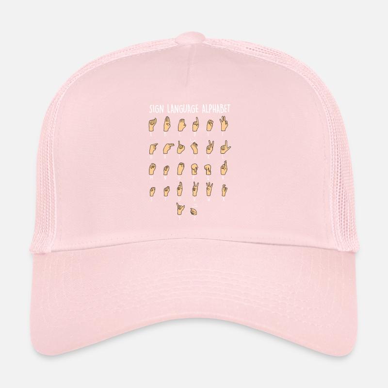 Sign Language Alphabet Funny Deaf and Hard of Trucker Cap