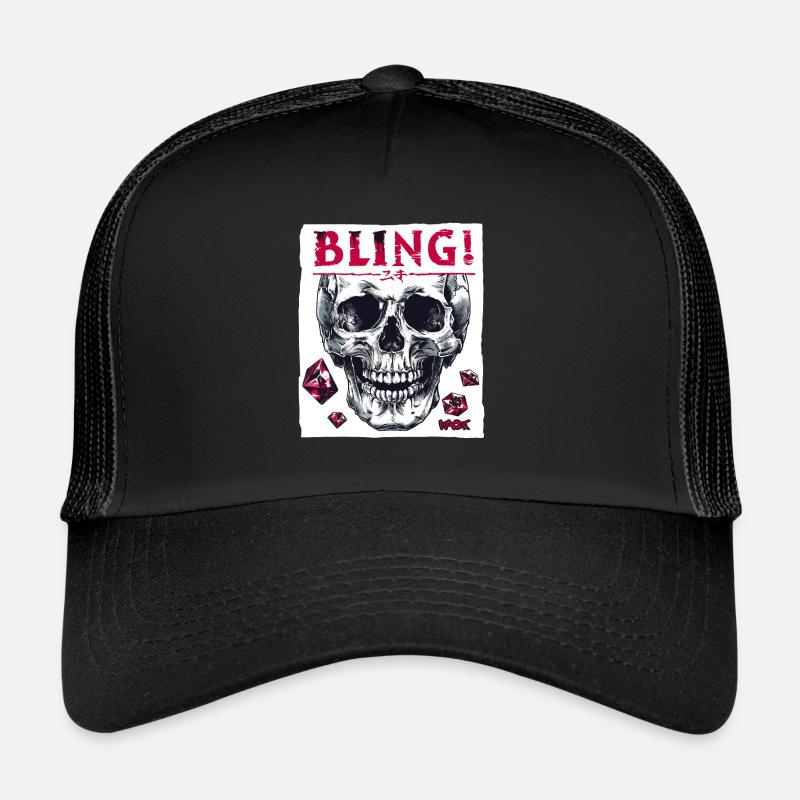 Diamants, rubis et crânes Casquette trucker 