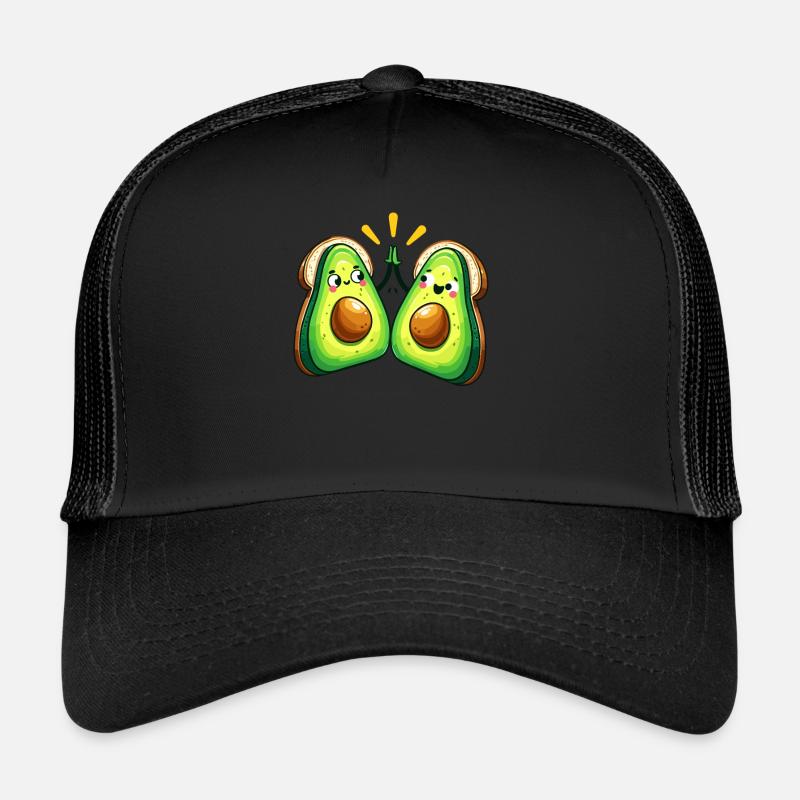 Fröhliche Avocado Freunde Feiern Trucker Cap