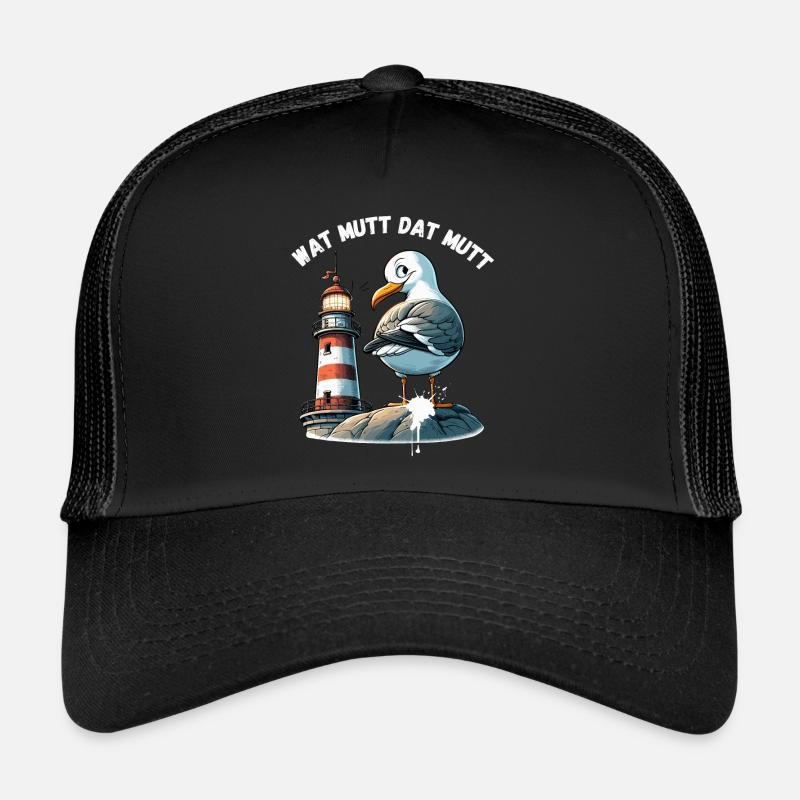 Dialecte de Hambourg Mouette Drôle Phare Nord Fun Casquette trucker 