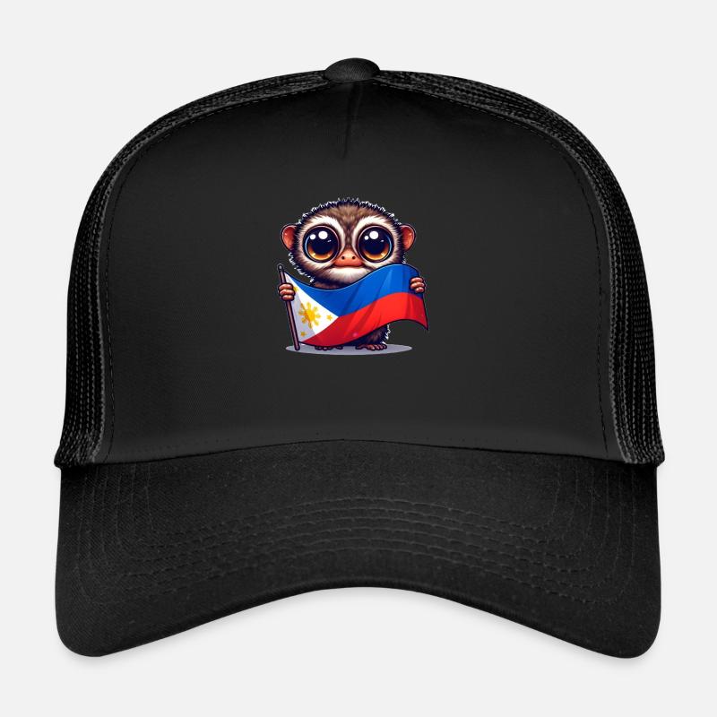 Tarsier with Philippine flag Trucker Cap