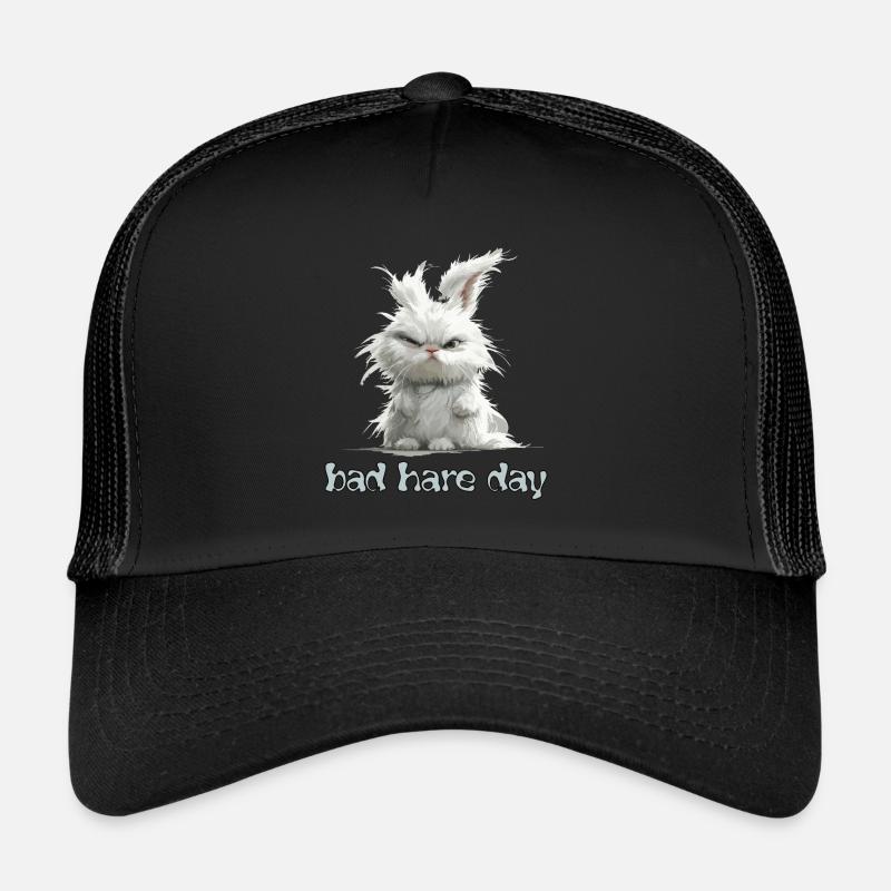 Funny pun Bad Hare day funny bunny Trucker Cap