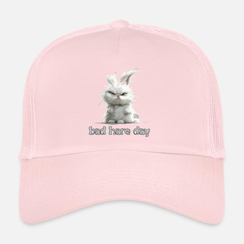 Jeu de mots drôle Bad Hare day lapin drôle Casquette trucker 
