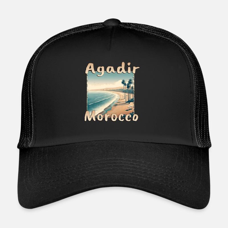 Agadir Maroc : Vacances Grunge à la plage Casquette trucker 