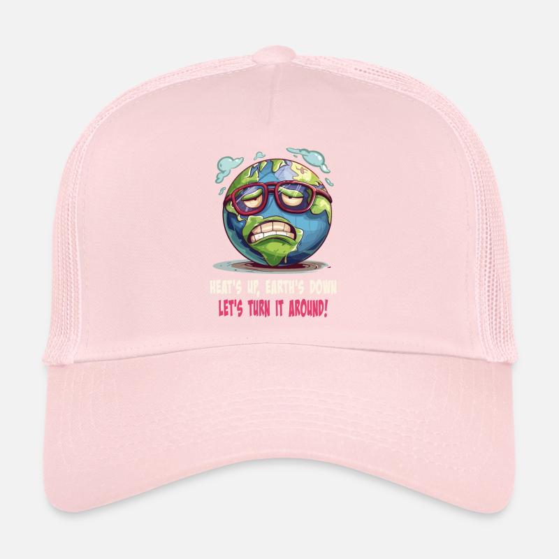 réchauffe la terre vers le bas Retournons-le Casquette trucker 