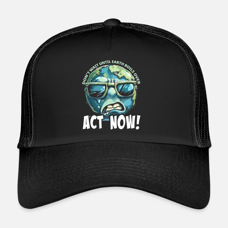 Handel Jetzt Erderwärmung Protest - Trucker Cap - Schwarz/Schwarz