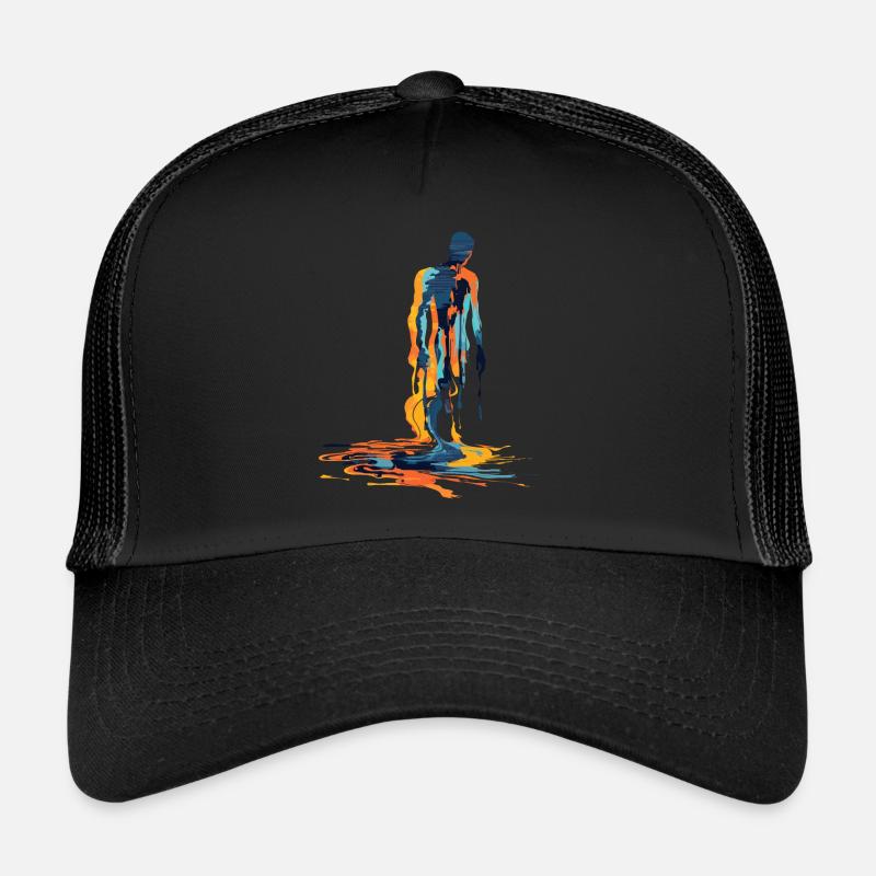 Color Explosion Human Silhouette Trucker Cap