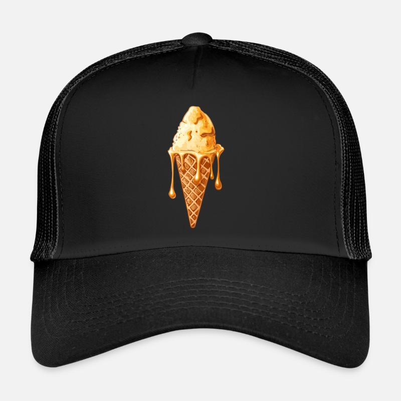 Motif de cône de crème glacée fusionnée Casquette trucker 
