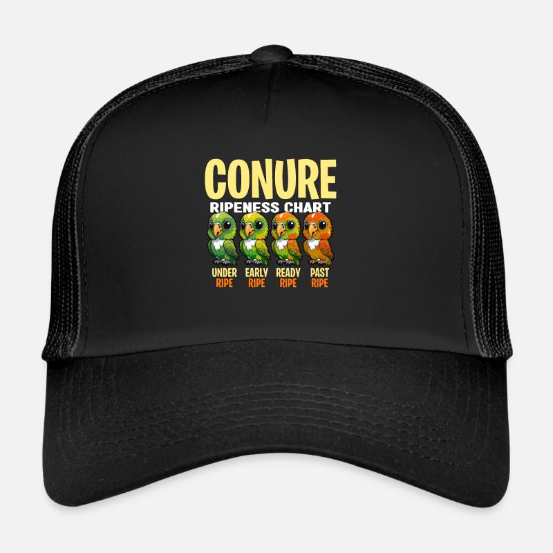 Conure Ripeness Chart Under Pet Bird Conure Lover Trucker Cap