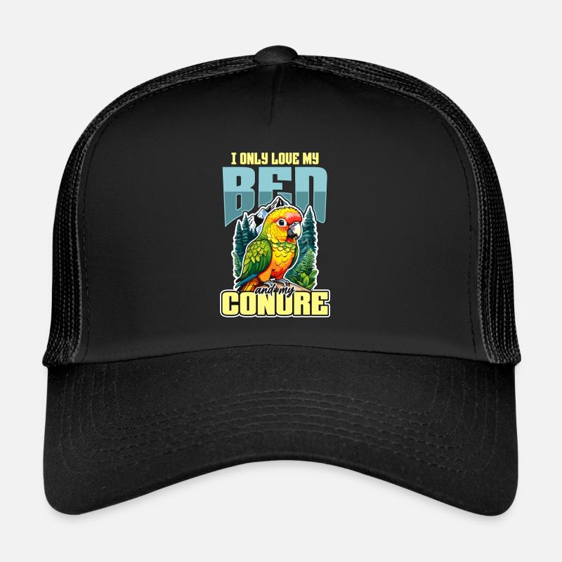 Conure Je N’Aime Que Mon Lit Et Mon Oiseau Perroquet Amoureux Casquette trucker 