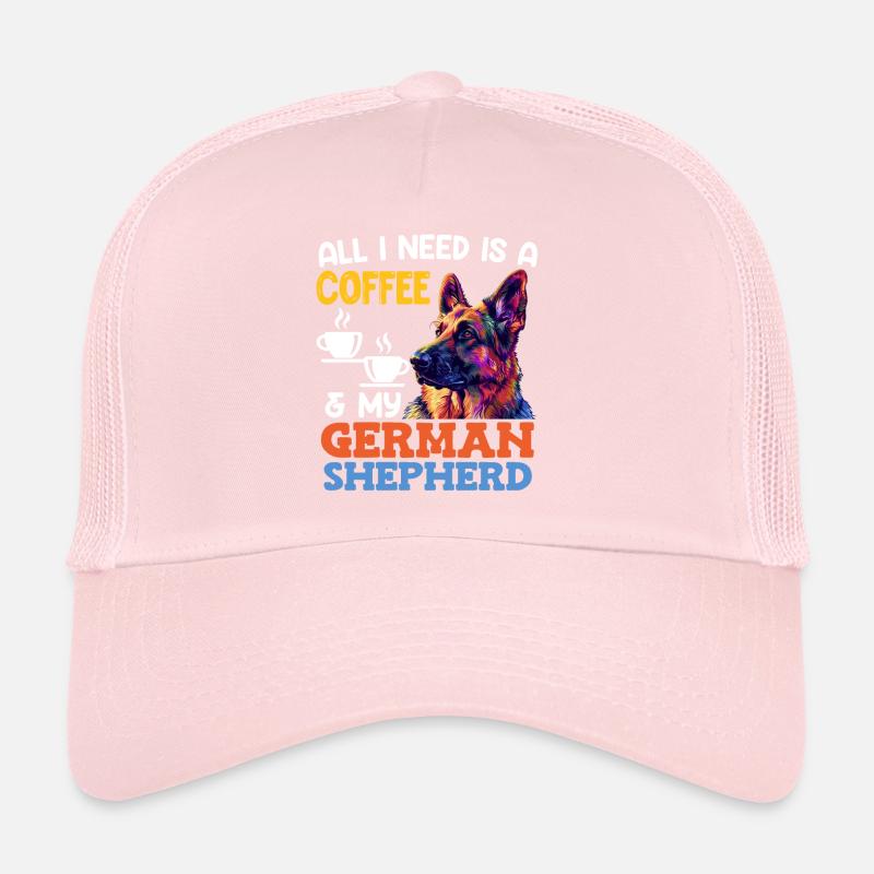German Shepherd Owner COFFEE AND MY GERMAN Trucker Cap