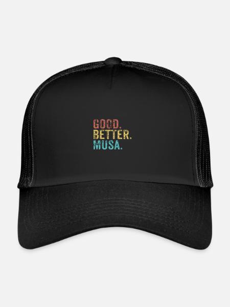 Les mecs cool s’appellent musa - Casquette trucker  - noir/noir - Devant