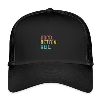 Cool guys are called neil - Trucker Cap - black/black - Front