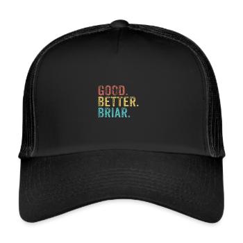 Les gars cool s’appellent bruyère - Casquette trucker  - noir/noir - Devant