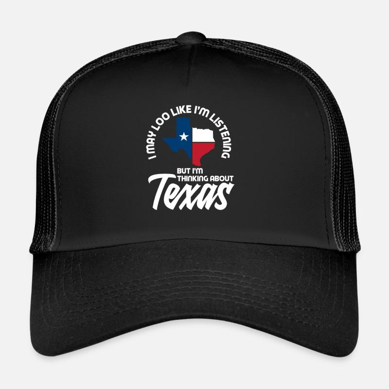 Texas Staat Stolz - Trucker Cap - Schwarz/Schwarz