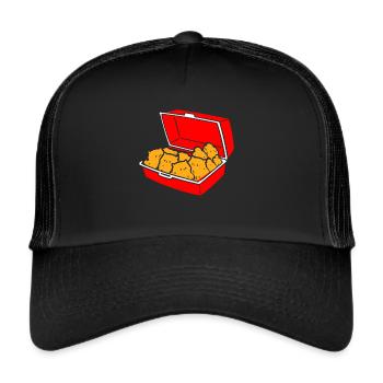 Kitten Nuggets Cute Fast Food Cat Food - Trucker Cap - black/black - Front